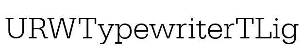 URWTypewriterTLig Font Image