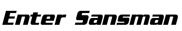 Enter Sansman Font Image
