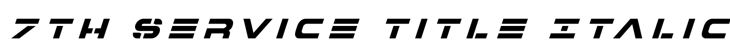 7th Service Title Italic Font Image