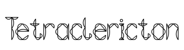 Tetraclericton Font Image