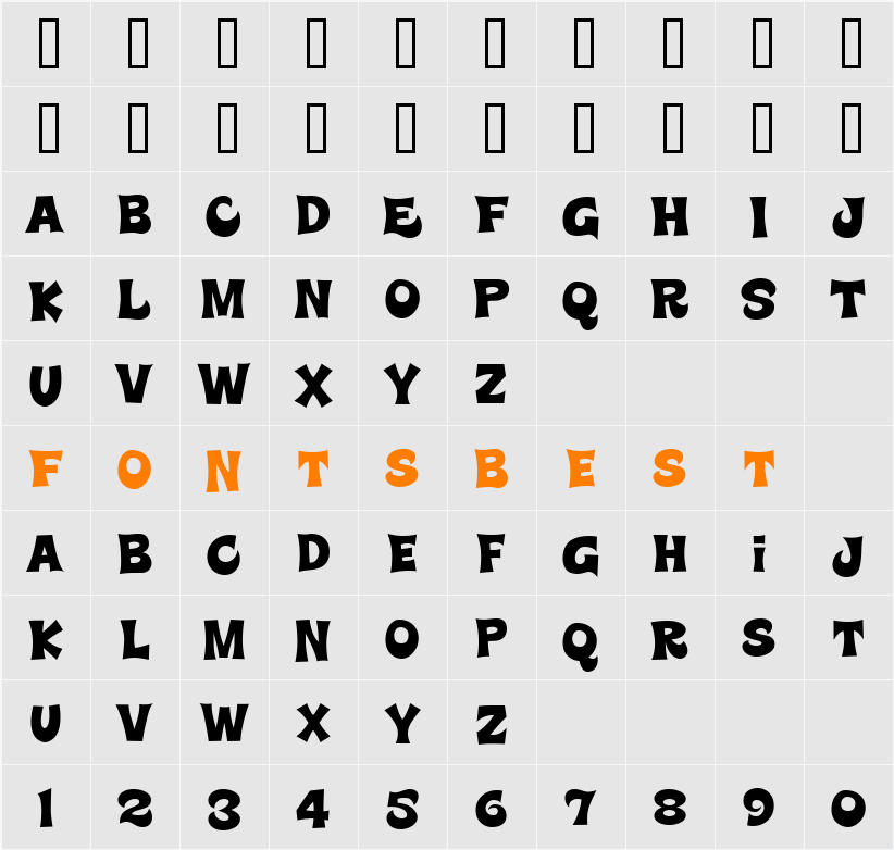 Super Delicious BTN Character Map