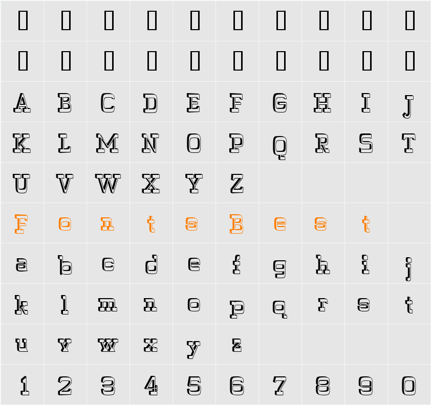 WyomingPastadShadLeft Character Map