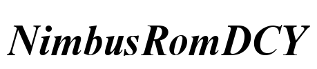 NimbusRomDCY Font Image