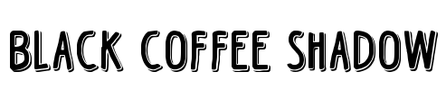 Black Coffee Shadow Font Image