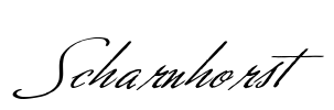 Scharnhorst Font Image