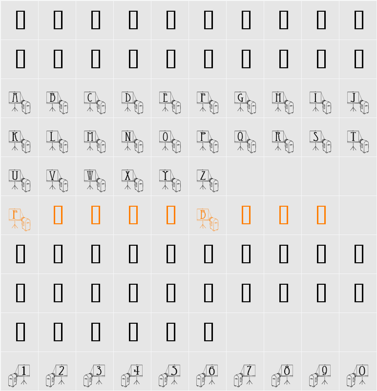 SlideShow Character Map