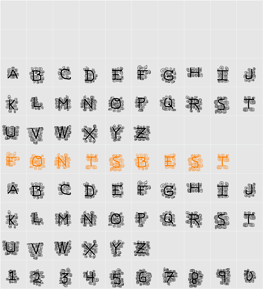 pf_vvbf19 Character Map