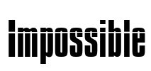 Impossible Font Image