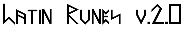 Latin Runes v.2.0 Font Image