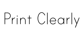 Print Clearly Font Image