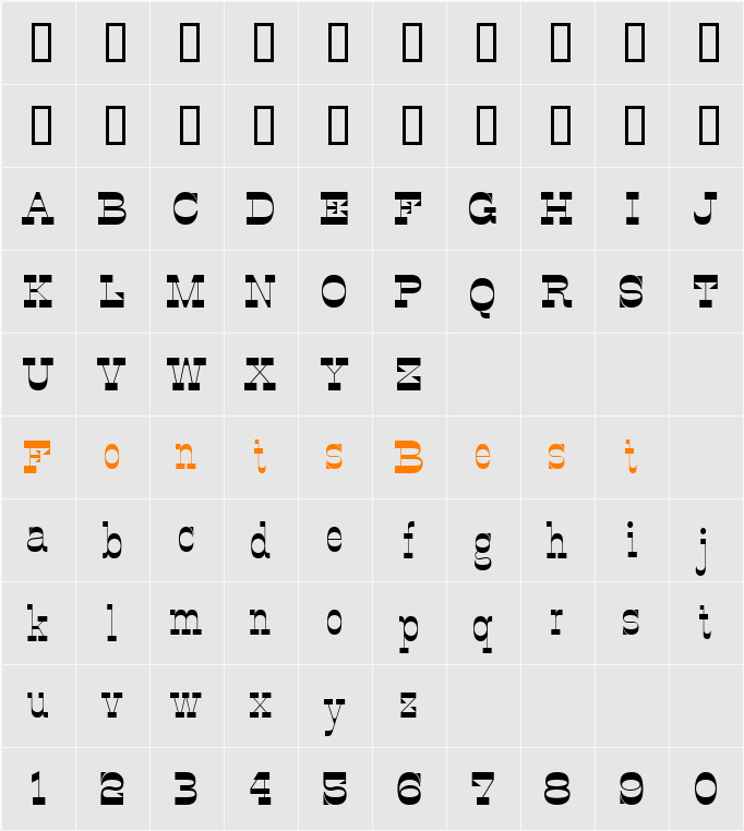 OK Corral Character Map