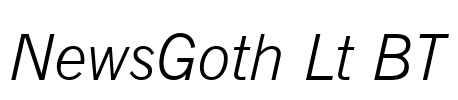NewsGoth Lt BT