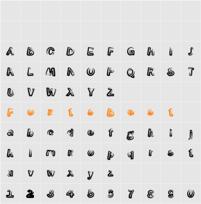 Smoke-Contour Character Map