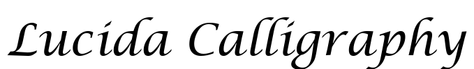 Lucida Calligraphy Font Image