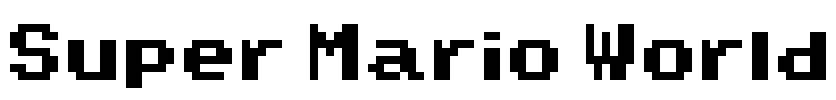 Super Mario World Font Image