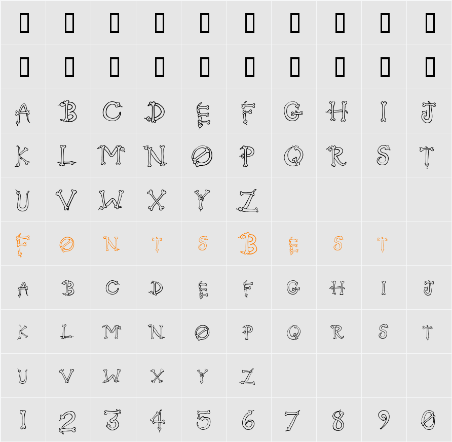 Serpents Character Map
