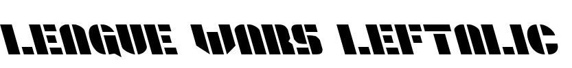League Wars Leftalic Font Image
