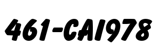 461-CAI978 Font Image