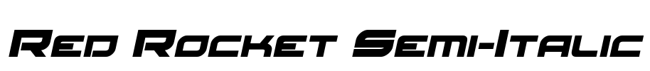 Red Rocket Semi-Italic Font Image