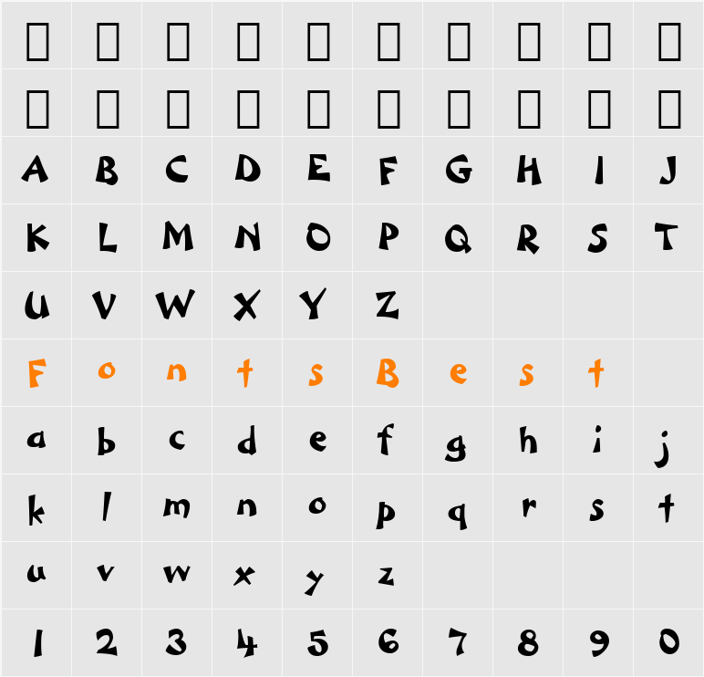 Ryan BT Character Map