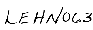 LEHN063 Font Image