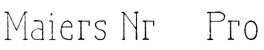 Maiers Nr.21 Pro Font Image