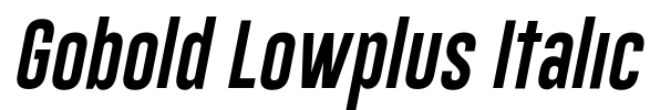 Gobold Lowplus Italic