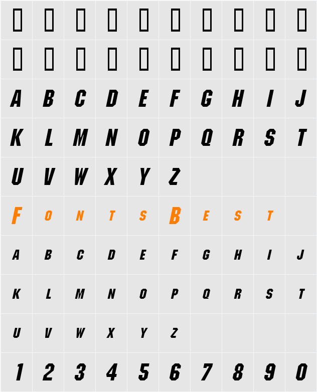 Block Character Map