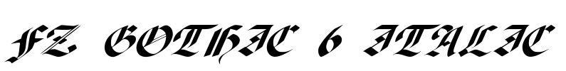 FZ GOTHIC 6 ITALIC Font Image