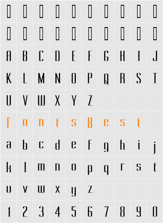 Pecot Character Map