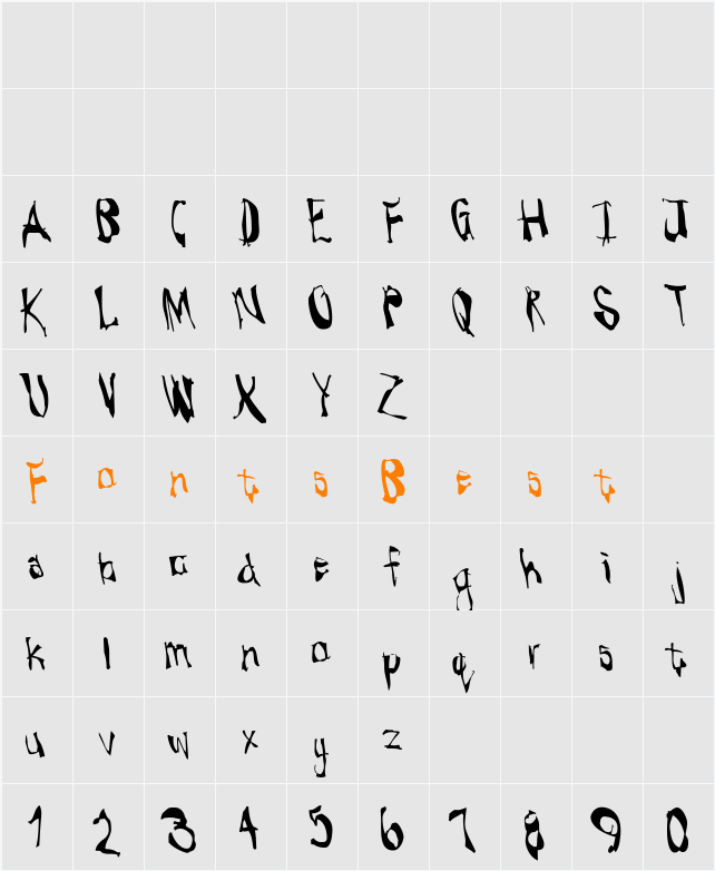 Lefty Character Map
