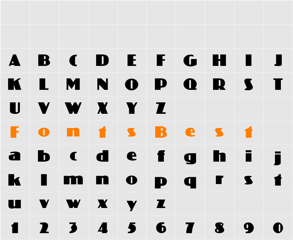 Coliseo-Normal Character Map