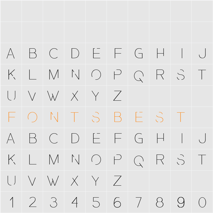 Presa UltraLight ANTIPIXEL.COM.AR Character Map