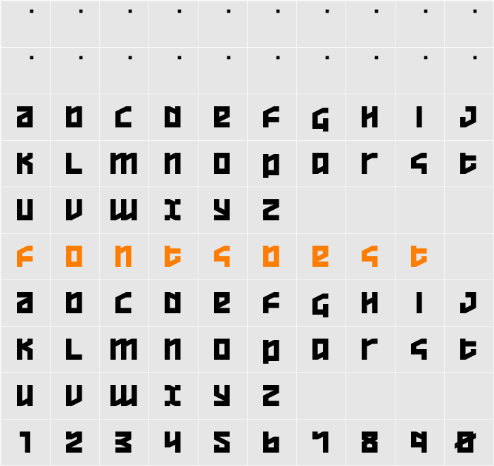 Overheads Character Map