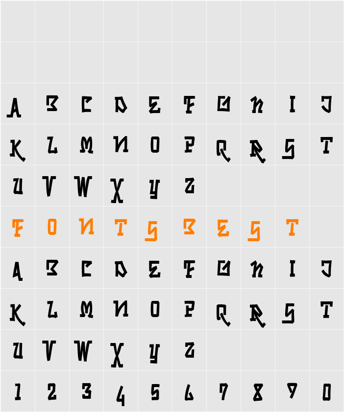 Skrybylrr Character Map