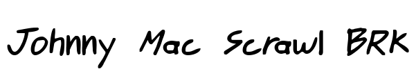 Johnny Mac Scrawl BRK Font Image