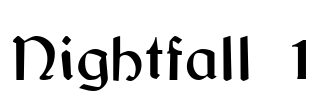 Nightfall 1 Font Image