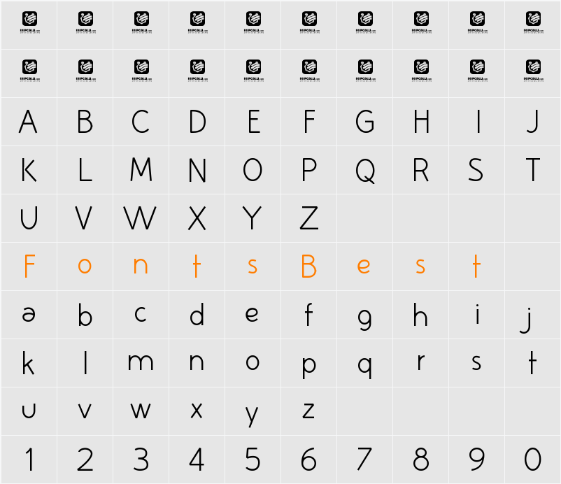 Huelic Character Map