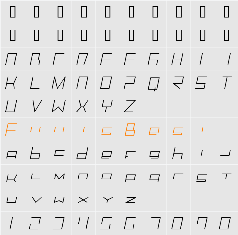 Trancemission Character Map