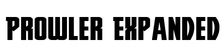 Prowler Expanded Font Image