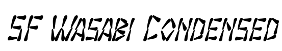 SF Wasabi Condensed Font Image