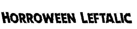 Horroween Leftalic Font Image