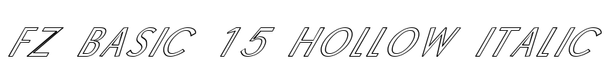 FZ BASIC 15 HOLLOW ITALIC Font Image