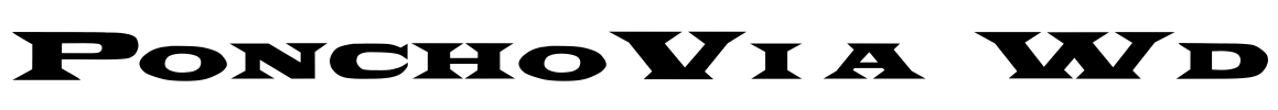 PonchoVia Wd Font Image
