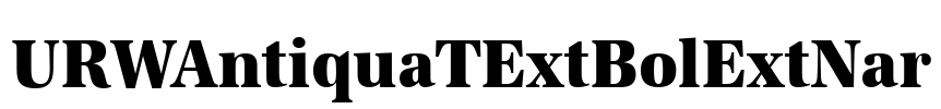 URWAntiquaTExtBolExtNar Font Image