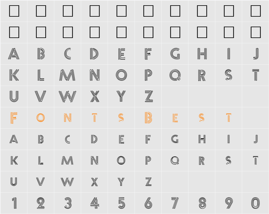 Warble Character Map