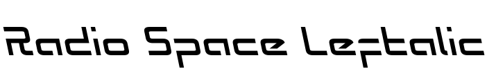 Radio Space Leftalic Font Image