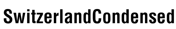 SwitzerlandCondensed Font Image