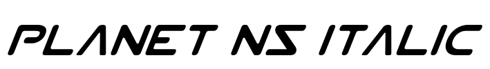 Planet NS Italic Font Image