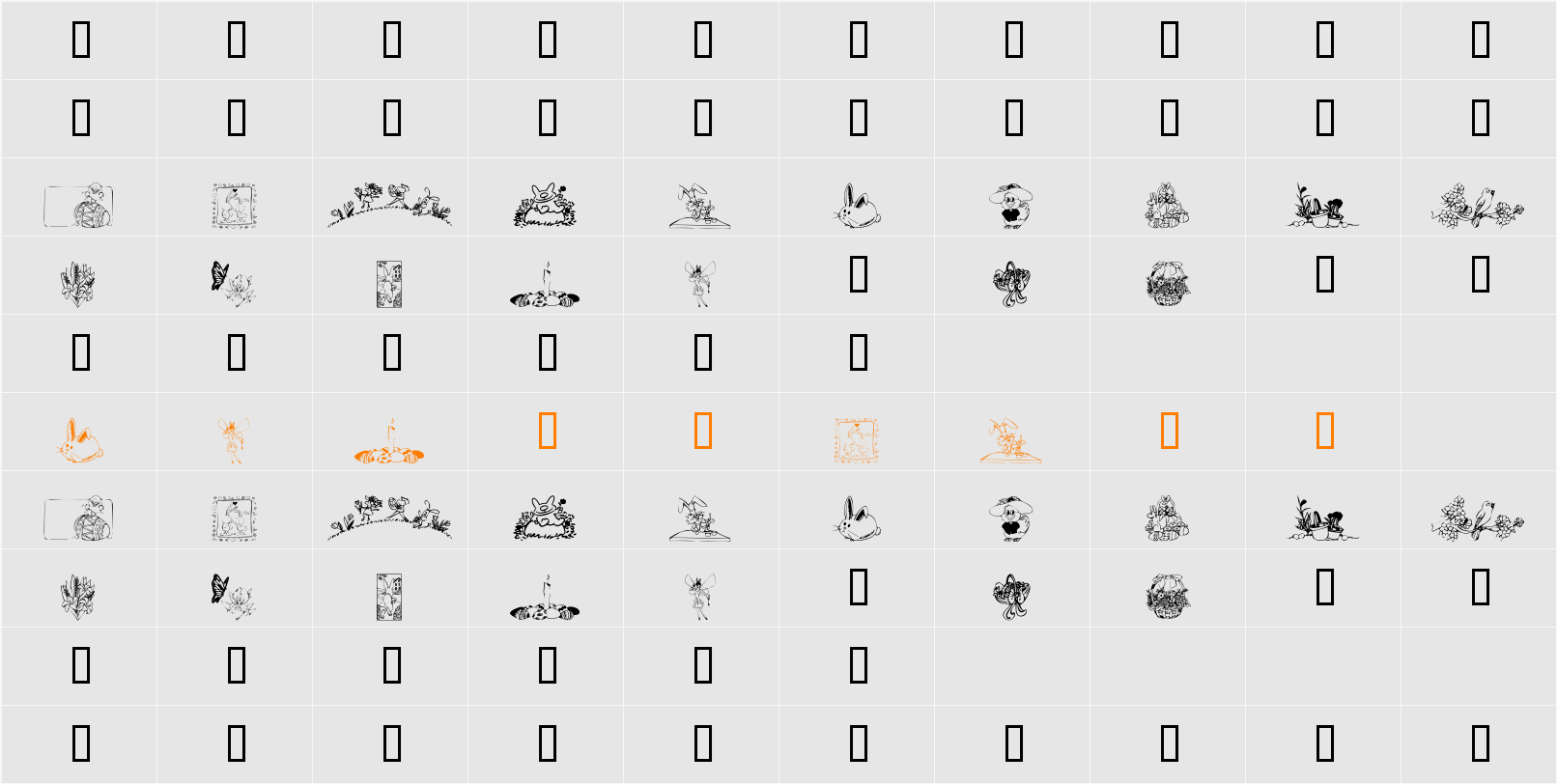 KR Easter 2002 Character Map